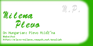 milena plevo business card